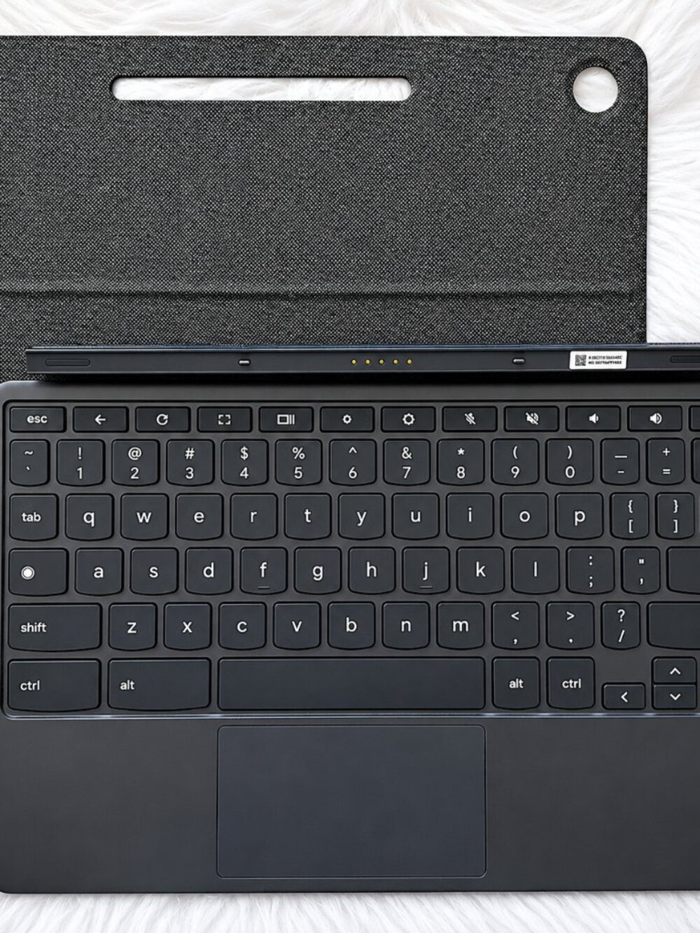 Lenovo Chromebook Duet 3 Gray Detachable Magnetic Keyboard/Back Case Cover Stand
